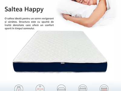 Saltea ortopedica BEST SLEEP Happy DoubleSide - ilustrare suport pentru greutate mare