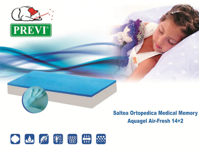 Saltea ortopedica PREVI Medical Bio Memory Aquagel - detaliu strat Aquagel