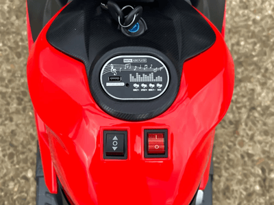 Motocicletă Electrică KinderAuto B919 cu Bluetooth - detaliu panou control